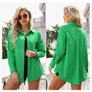 Oversized Button Down Shirt- Size Medium